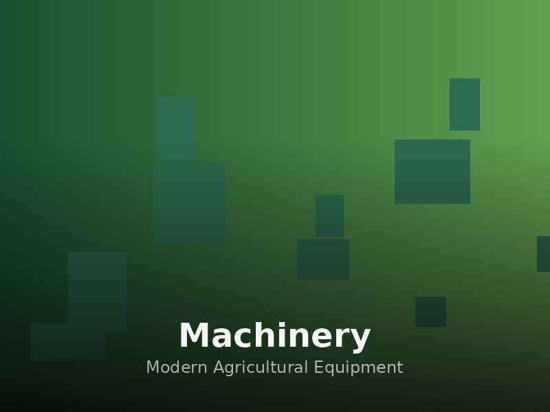 Advanced agricultural machinery equipment